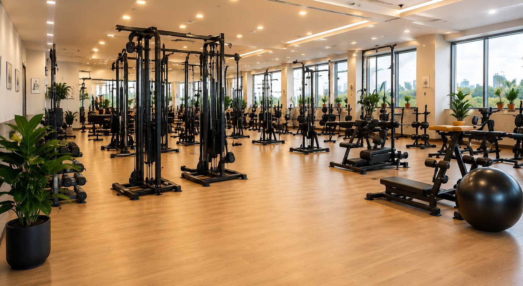 State-of-the-art rehab gym infrastructure filling the layout track space